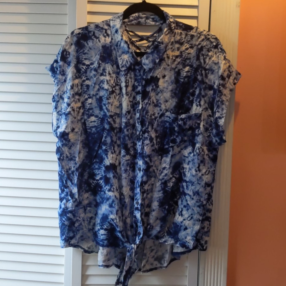 Tie dye button down